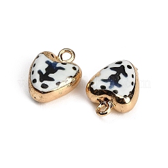 Printed Handmade Porcelain with Brass Pendants&nbsp;PR-CBAB520-10G