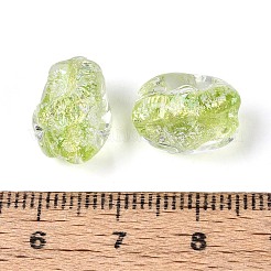 Handmade Foil Glass Beads Strands&nbsp;FOIL-N033-02E