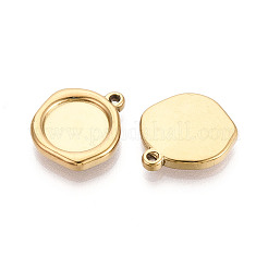 304 Stainless Steel Pendant Cabochon Settings&nbsp;X-STAS-T067-70A-G