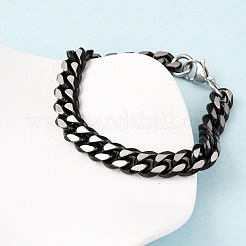 304 Stainless Steel Cuban Link Chain Bracelets for Men Women&nbsp;BJEW-C124-04A-02