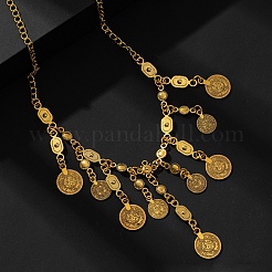 Ethnic Style Zinc Alloy Coin Tassel Bib Necklaces for Women&nbsp;FS-WG93FDD-01