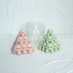 DIY 3D Halloween Skull Pyramid Candle Food Grade Silicone Statue Molds&nbsp;SIMO-B007-01
