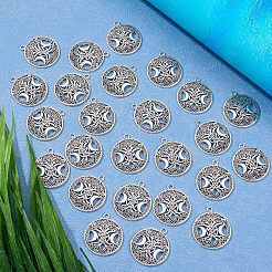 60Pcs Life of Tree Moon Charm Pendant Triple Moon Goddess Pendant Ancient Bronze for Jewelry Necklace Earring Making crafts&nbsp;JX339B