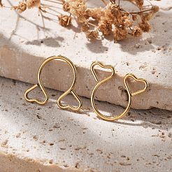 304 Stainless Steel Heart Clip on Nose Rings&nbsp;AJEW-A062-01A-G