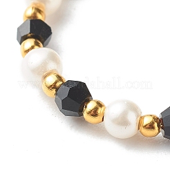 Imitate Austrian Crystal Bicone Glass Beaded Finger Rings&nbsp;RJEW-TA00003-05