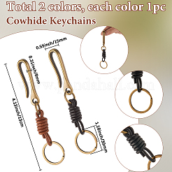 2Pcs 2 Colors Alloy U Shape Belt Hook Keychain&nbsp;KEYC-SC0001-65