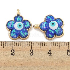 Translucent Evil Eye Resin Pendants&nbsp;KK-M219-22G-07