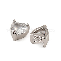 Brass Micro Pave Cubic Zirconia Pendants&nbsp;KK-K374-16P