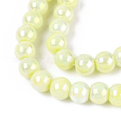Electroplate Opaque Glass Beads Strands&nbsp;EGLA-T026-8mm-05D