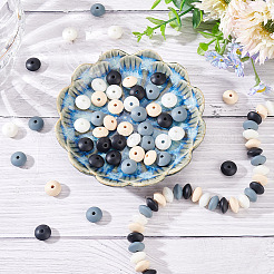 80Pcs 4 Colors Food Grade Eco-Friendly Silicone Beads&nbsp;SIL-DC0001-12