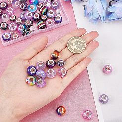Acrylic & Resin & Polymer Clay Rhinestone European Beads&nbsp;FPDL-NB0001-02C