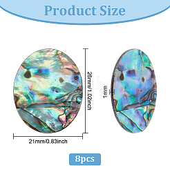 Natural Paua Shell Cabochons&nbsp;SHEL-BC0001-029A