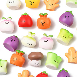 36Pcs 9 Styles Resin Vegetable Figurines Ornament&nbsp;DJEW-FS0001-02
