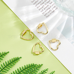 4Pcs Brass Screw Carabiner Lock Charms&nbsp;KK-DC0004-65