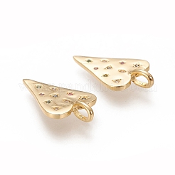 Brass Micro Pave Cubic Zirconia Pendants&nbsp;ZIRC-L091-067G