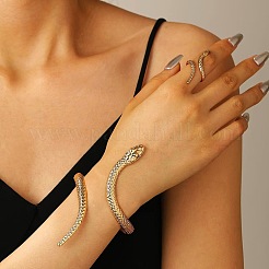 Snake Alloy Cuff Bangles & Cuff Rings Sets&nbsp;FS-WG6CA5E-01