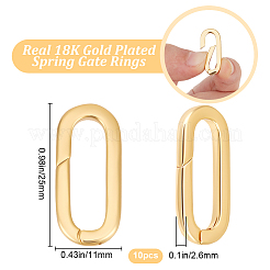 10Pcs Brass Spring Gate Rings&nbsp;KK-BBC0015-57G-03