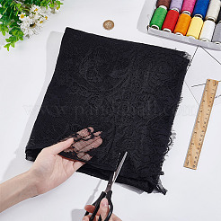 Flower Pattern Polyester Lace Fabric&nbsp;DIY-WH0496-28B