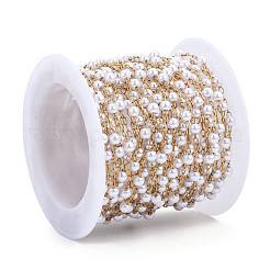 ABS Plastic Pearl Round Beaded Chains&nbsp;CHS-N003-16