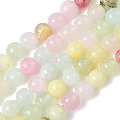 Natural Colorful Green Jade Beads Strands&nbsp;G-G757-01-8mm