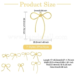 14Pcs 7 Styles Brass Pendants&nbsp;KK-CJ0002-45