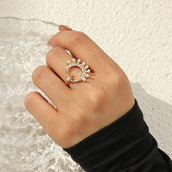 Elegant and Stylish Alloy Rhinestone Moon Star Cuff Rings&nbsp;YA4622
