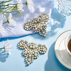 2Pcs Handicraft Beading Felt Appliques&nbsp;PATC-FG0002-32