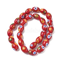 Handmade Millefiori Glass Beads&nbsp;LAMP-U004-02F