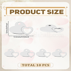 10Pcs 201 Stainless Steel Charms&nbsp;STAS-LP0003-10