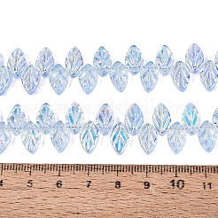Electroplate Transparent Glass Beads Strands&nbsp;EGLA-N056-03A-09