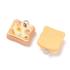 Toast Theme Opaque Resin Imitation Food Pendants&nbsp;RE-CBAFB89-02