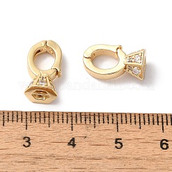Brass Micro Pave Clear Cubic Zirconia Enhancer Shortener Pendant Bails&nbsp;KK-H483-02G