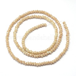 Faceted Rondelle Full Rainbow Plated Electroplate Glass Beads Strands&nbsp;EGLA-M004-2mm-A12