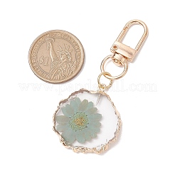 Inner Dried Flower Resin Pendant Decoration&nbsp;HJEW-JM02663-01