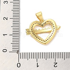 Mother's Day Brass Micro Pave Clear Cubic Zirconia Pendants&nbsp;FIND-Z041-20G