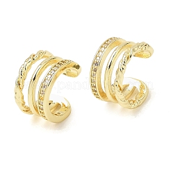Brass Micro Pave Cubic Zirconia Cuff Earrings&nbsp;CU-CBAE7DF-35G