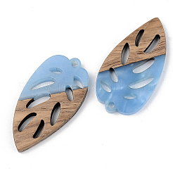 Opaque Resin & Walnut Wood Pendants&nbsp;LS-RESI-S389-048A-C01