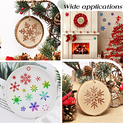 6Pcs 3 Styles Christmas Theme Plastic Hollow Out Drawing Painting Stencils Templates&nbsp;DIY-GF0009-92