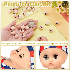 16Pairs 4D ABS Doll Craft Cartoon Movable Eye&nbsp;DOLL-PH0001-54D