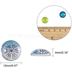 Flatback Glass Cabochons for DIY Projects&nbsp;GGLA-PH0005-12mm-06C