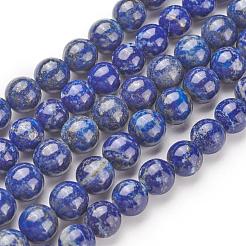 Natural Lapis Lazuli Bead Strands&nbsp;G-G953-02-8mm