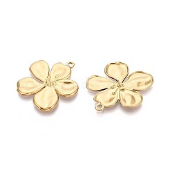 304 Stainless Steel Flower Pendants&nbsp;X-STAS-T067-30G