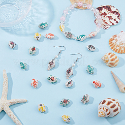 24Pcs 6 Colors Handmade Printed Porcelain Beads&nbsp;PORC-HS0001-01