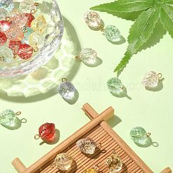 50Pcs Transparent Spray Painted Glass Pendants&nbsp;GLAA-CJ0002-23