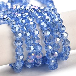 Electroplate Glass Beads Strands&nbsp;EGLA-R016-4m-17