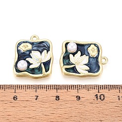Rack Plating Alloy Enamel Pendants&nbsp;ENAM-N065-07KCG