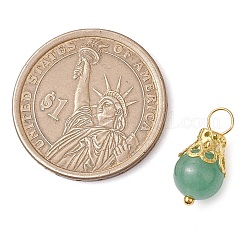 Natural Green Aventurine/Amethyst/Rose Quartz/Lava Rock/Quartz Round Pendants&nbsp;PALLOY-JF03183-01