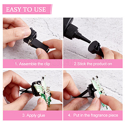 10 Sets 2 Colors Self Adhesive Plastic Car Air Freshener Vent Clips&nbsp;DIY-GA0005-25