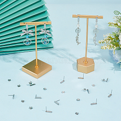 60Pcs 201 Stainless Steel Stud Earring Findings&nbsp;EJEW-BBC0002-27