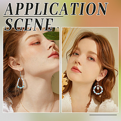 304 Stainless Steel Teardrop Ring Hoop Earrings Making Kits&nbsp;DIY-SC0025-90